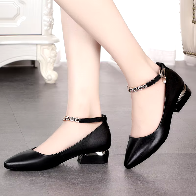 chaussures plates pour femmes short square slope Low heel working red wedding sandals for women ladies shoes