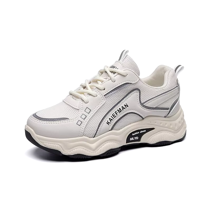 New fashion daddy shoes thick sole breathable mesh outdoor casual shoes low top sneakers for women