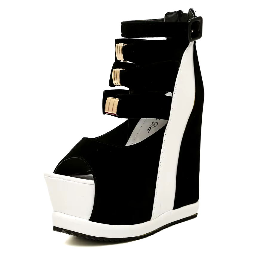 Summer new fashion Height increasing nightclub high heels waterproof platform colors wedge heel sandals Roman shoes