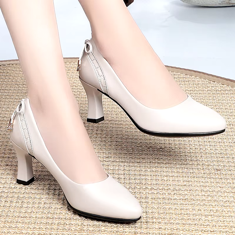 Summer Fashion beautiful pointed Sexy black high heels women office shoes