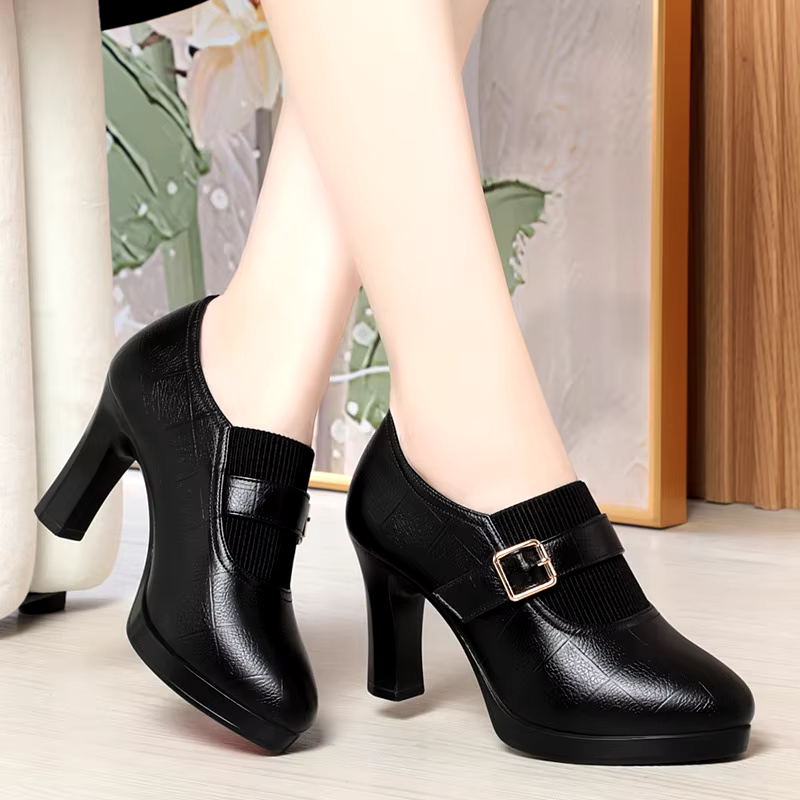 fashion boots women shoes height increasing winter black ankle leather boots for women