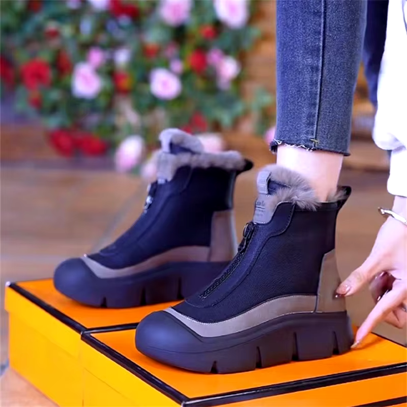 hot sale long Thick-soled height increase Lightweight high top warm soft winter snow boots for women