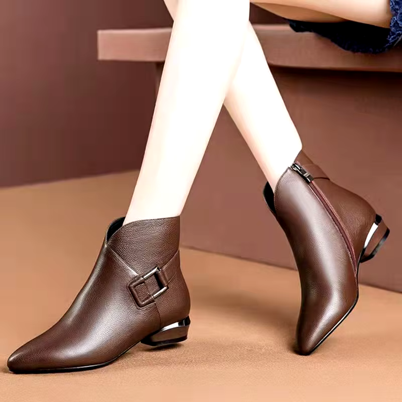 boots women shoes comfortable fancy boots shoes women short boots with heels and pointy toes