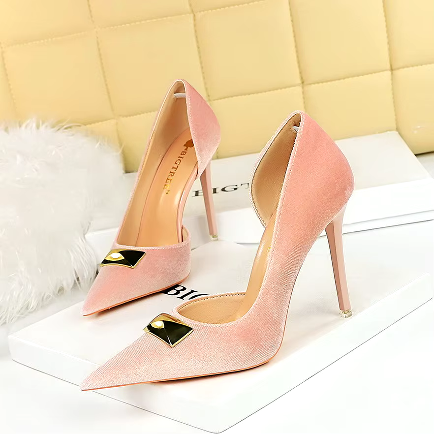 Wedding Party Shoe Dress Women Shoes suede upper thin heel stilettos office lady job high heel pumps