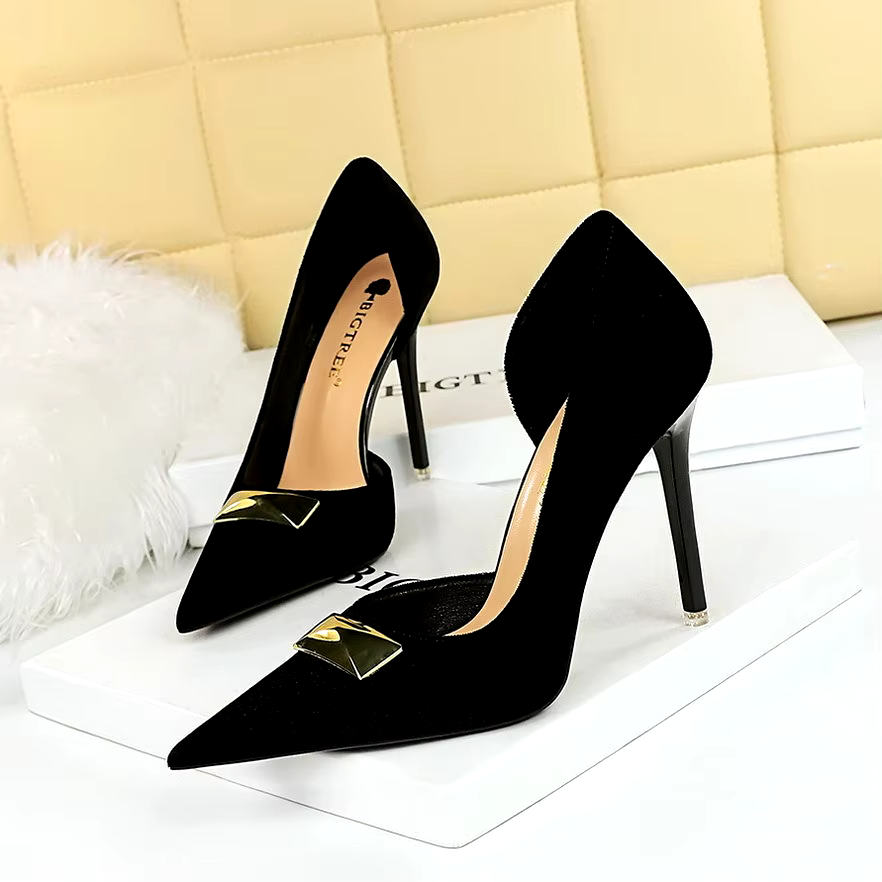 Wedding Party Shoe Dress Women Shoes suede upper thin heel stilettos office lady job high heel pumps