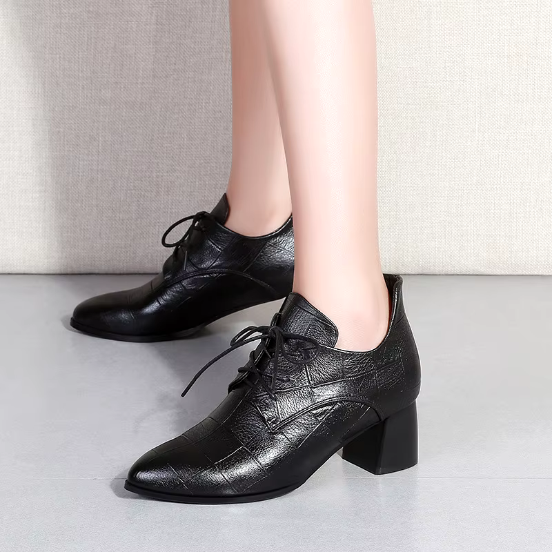 new short thick heel fashion comfortable pu leather ankle heel boots for ladies