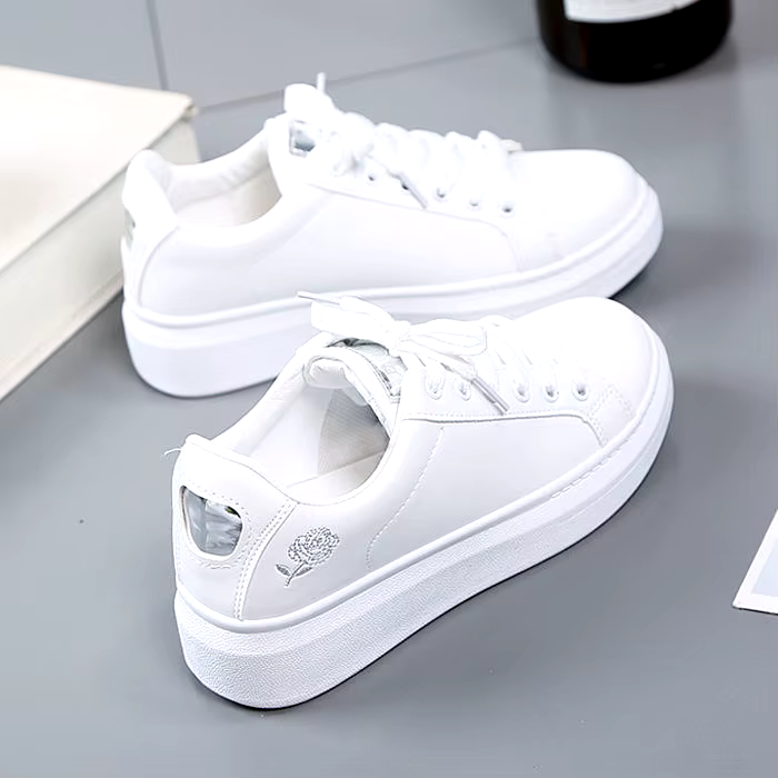 Fashion low top zapatos de mujer outdoor sport skateboarding flats white casual shoes women's sneaker