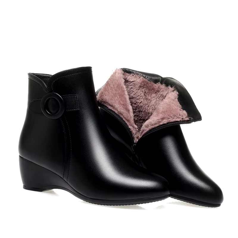 new arrival fashion black leather High-top Platform female winter ladies white leather boots for women shoes 2024