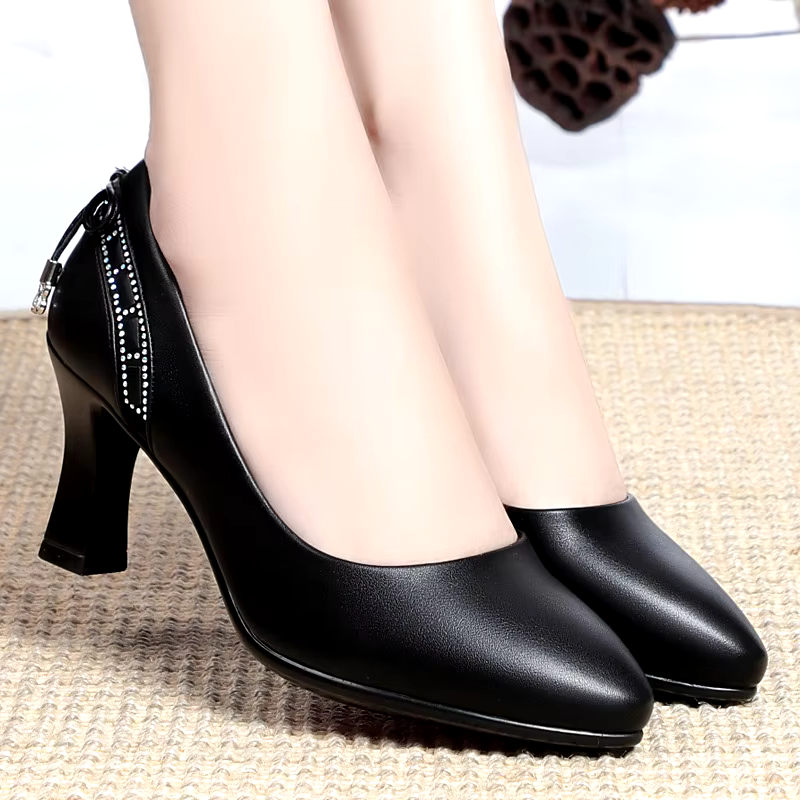 Summer Fashion beautiful pointed Sexy black high heels women office shoes