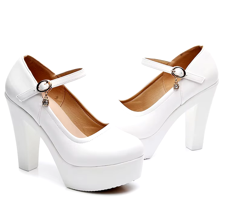 chaussure femme mode 2024 genuine leather platform sandals comfortable chunky heels shoes for women