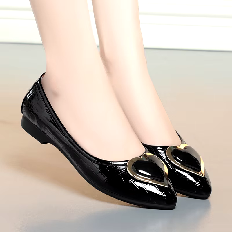 Summer fashion low heel egg roll Flat women's work shoes slip on casual genuine leather shoes 2024