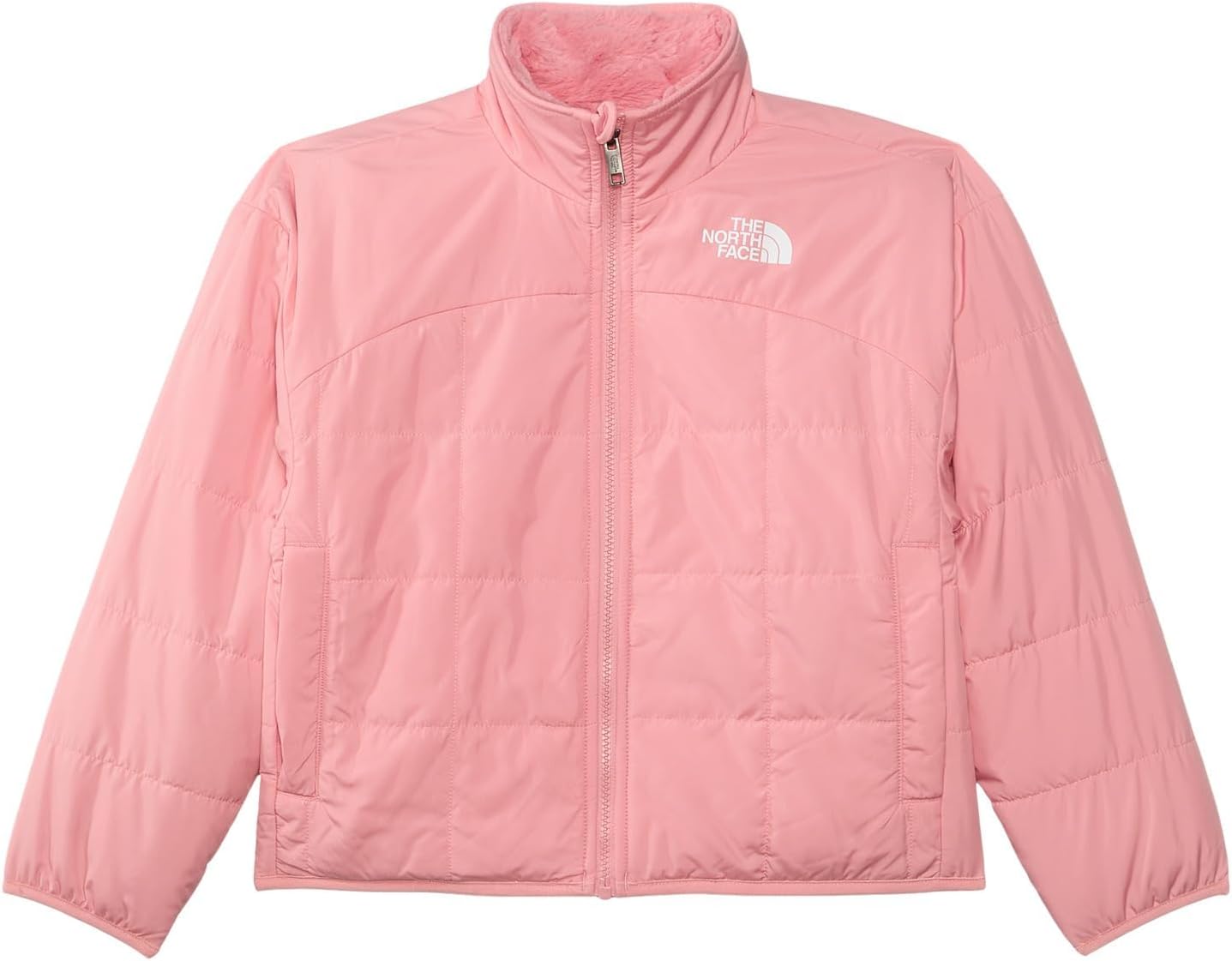 THE NORTH FACE Girls Reversible Shasta Full Zip Jacket | Puffer Coat With Synthetic Insulation, Fleece Lined, Water Repellent