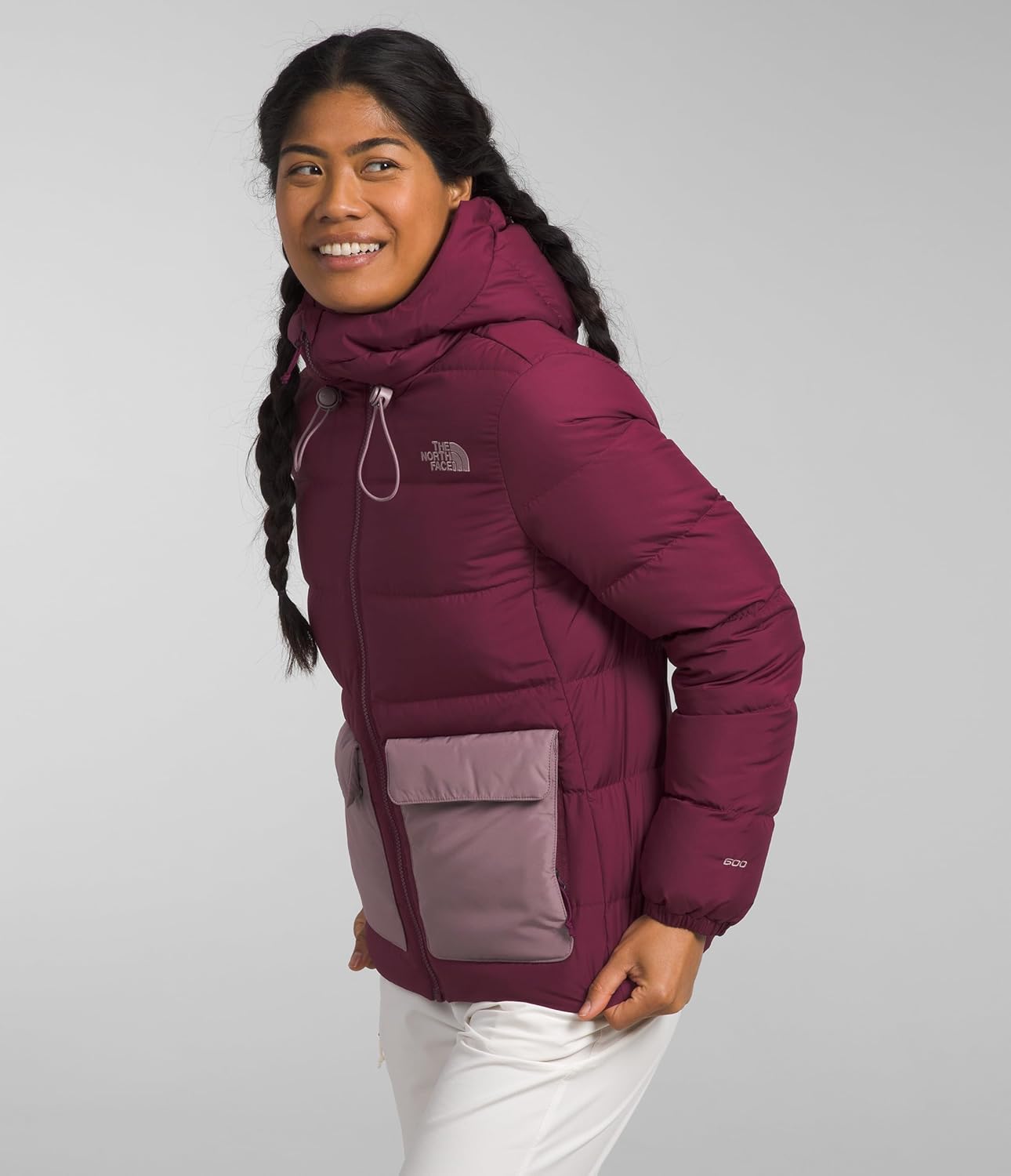 THE NORTH FACE Women's Gotham Insulated Jacket, Boysenberry/Fawn Grey, Large