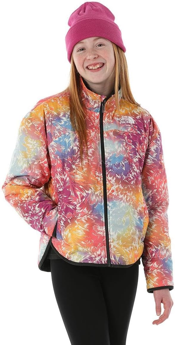 THE NORTH FACE Girls Reversible Shasta Full Zip Jacket | Puffer Coat With Synthetic Insulation, Fleece Lined, Water Repellent