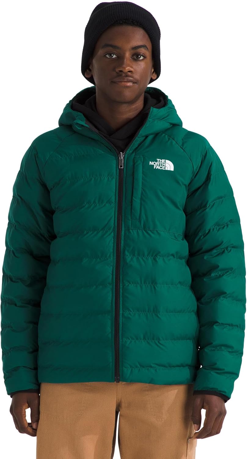 THE NORTH FACE Boys Reversible Perrito Hooded Jacket | Waterproof Winter Puffer Coat, Lightweight Outerwear for Travel