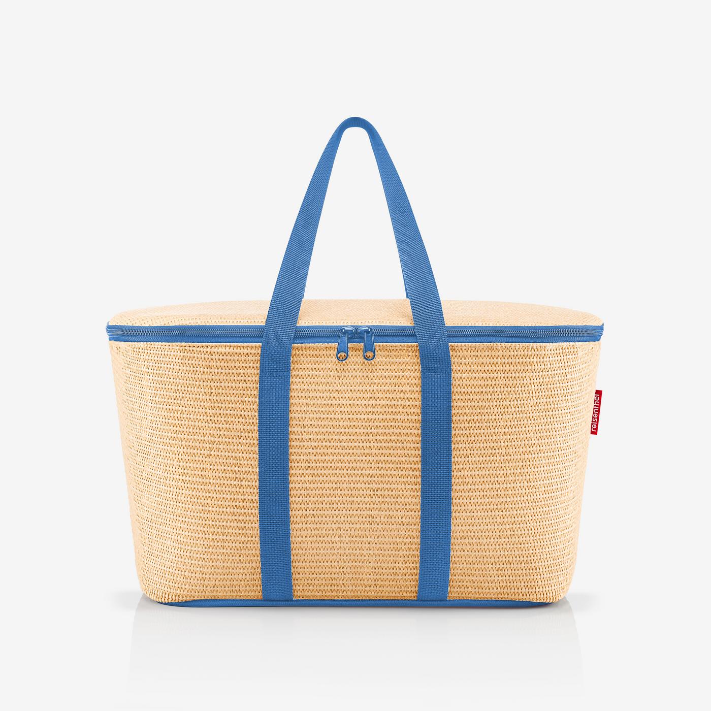 coolerbag raffia blue