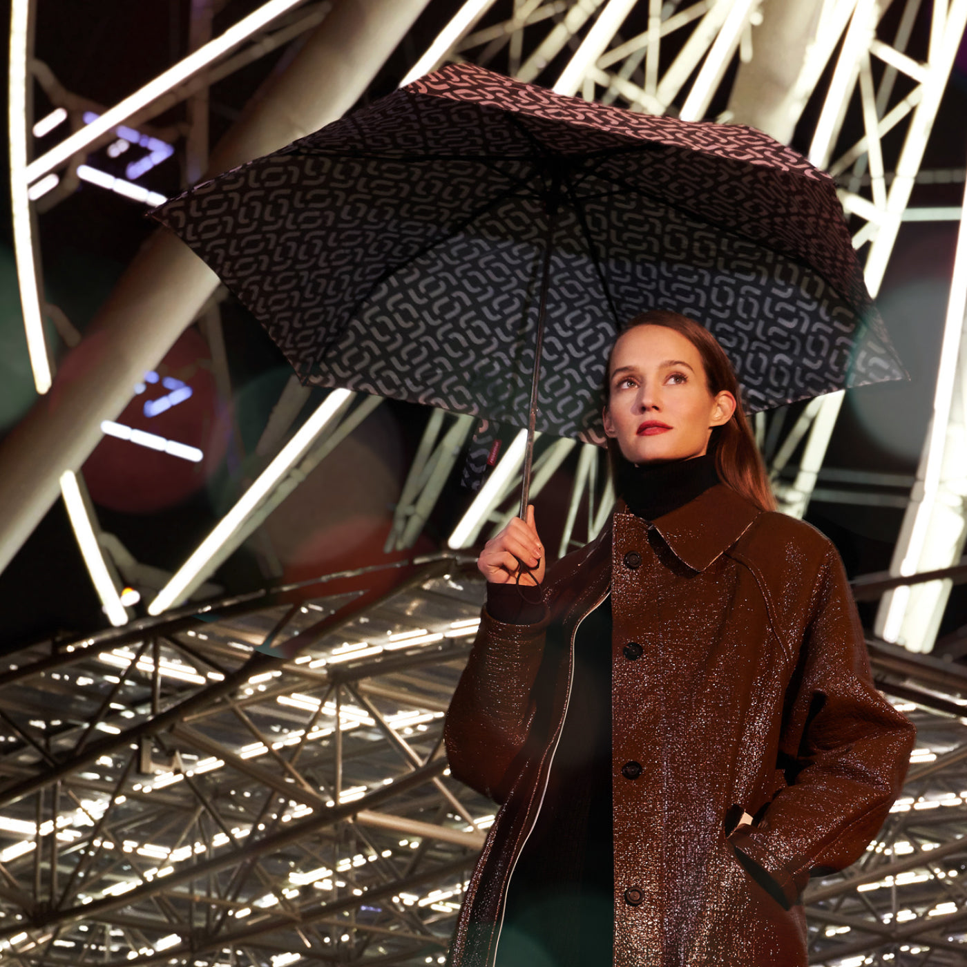 umbrella pocket mini signature black