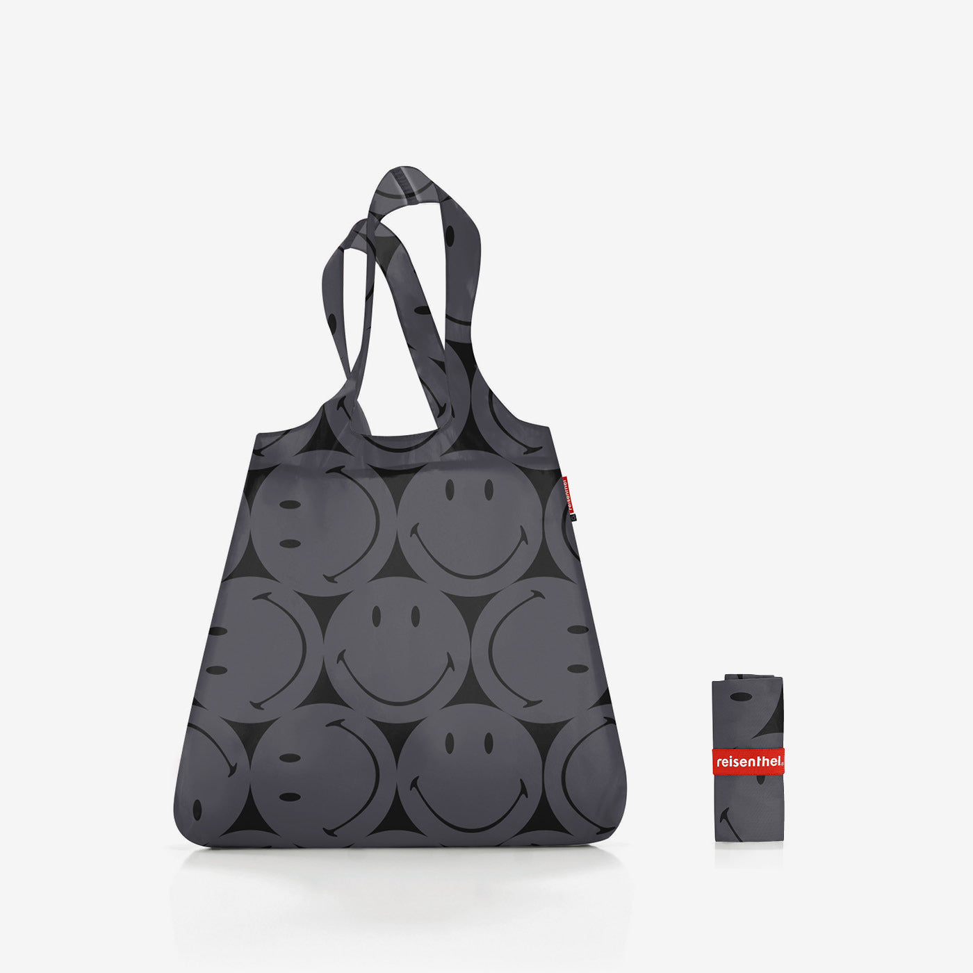 mini maxi shopper smiley grey