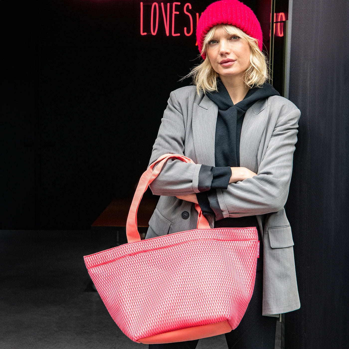 shopper M mesh coral