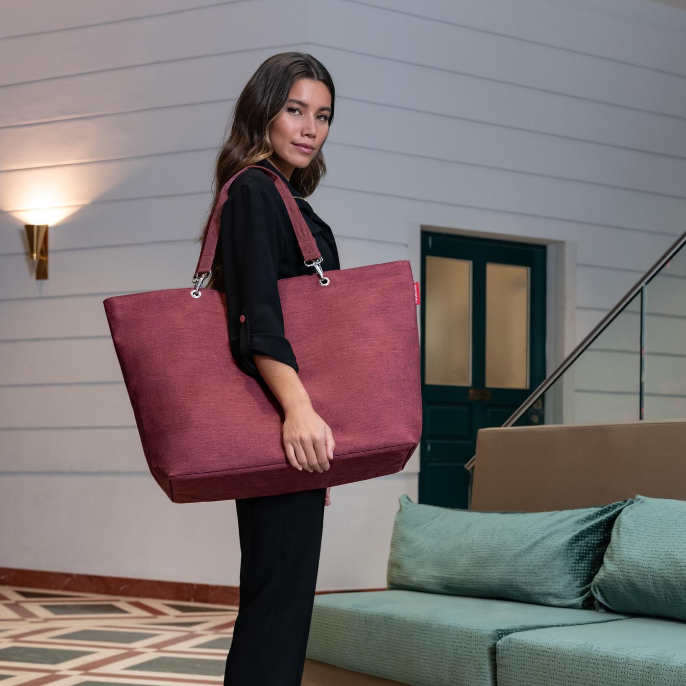 shopper XL twist maroon