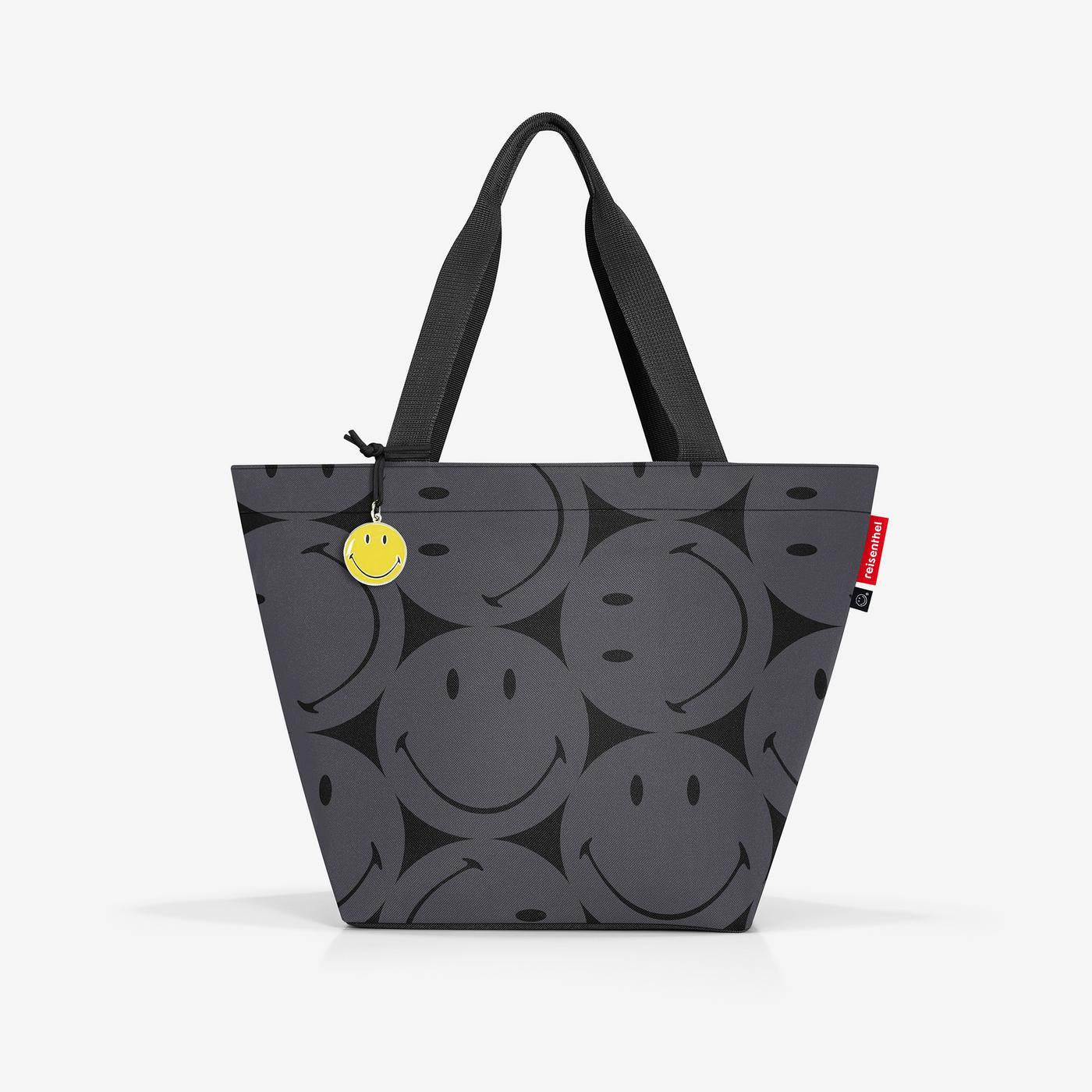 shopper M smiley grey