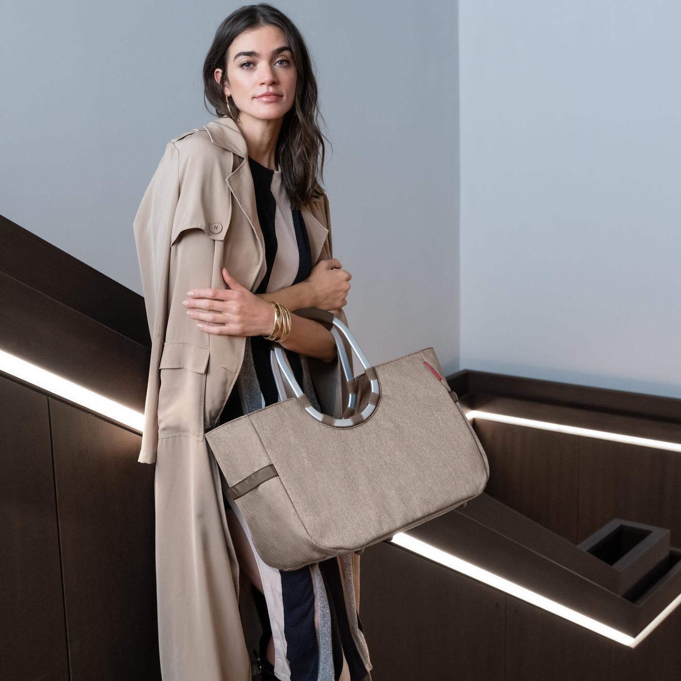 loopshopper L herringbone mokka