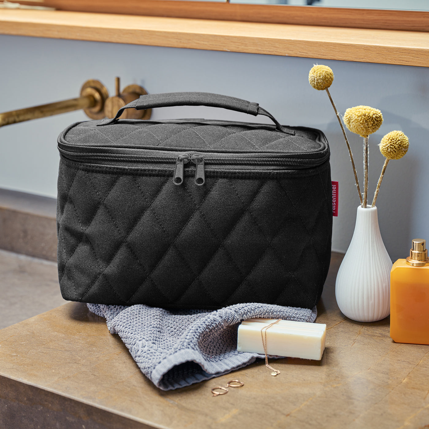 cosmetic case rhombus black