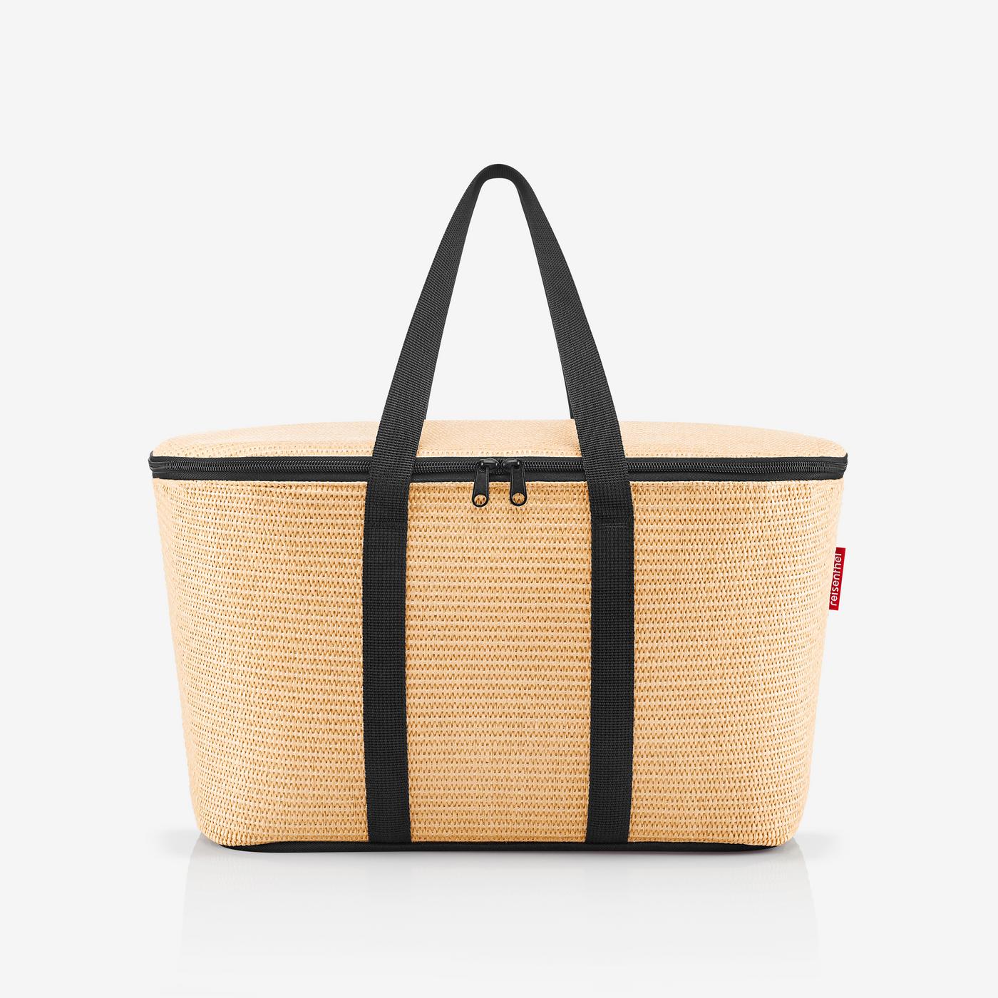 coolerbag raffia black