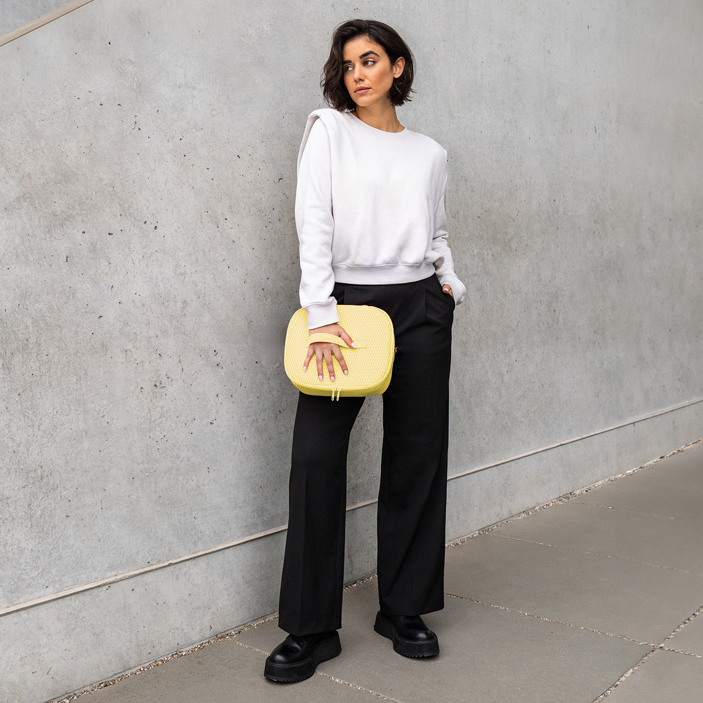 coolerbag M pocket mesh lemon