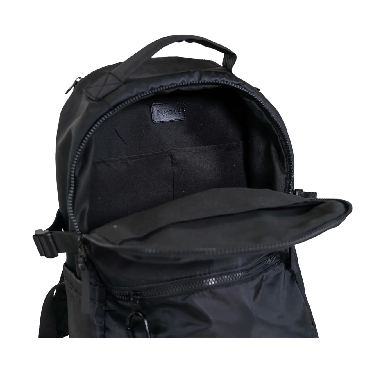 SPORTY NYLON SQUARE BACKPACK BLACK