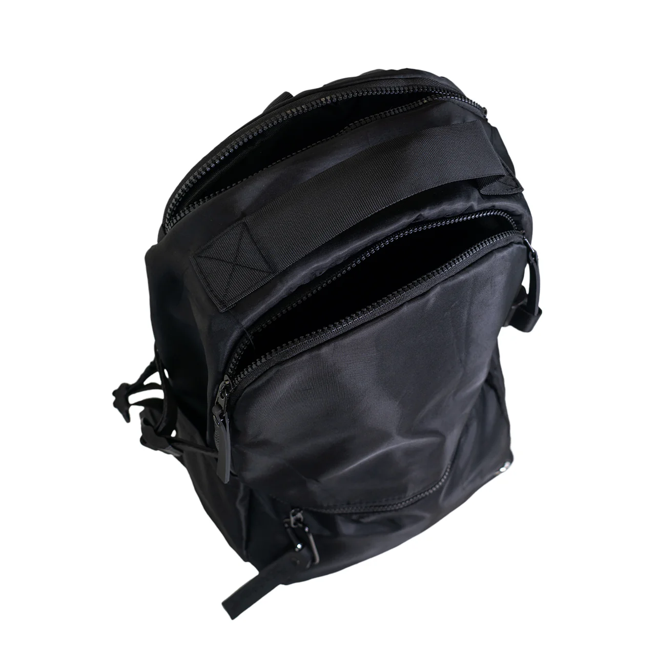 SPORTY NYLON SQUARE BACKPACK BLACK