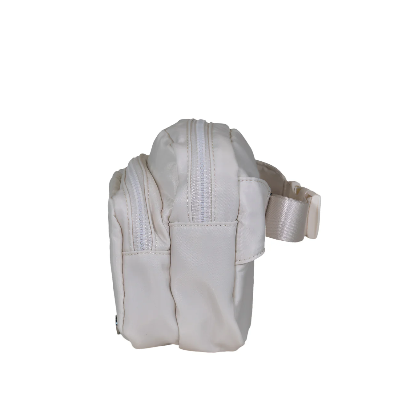 SQUARE DOUBLE ZIP WAIST BAG/SLING IVORY