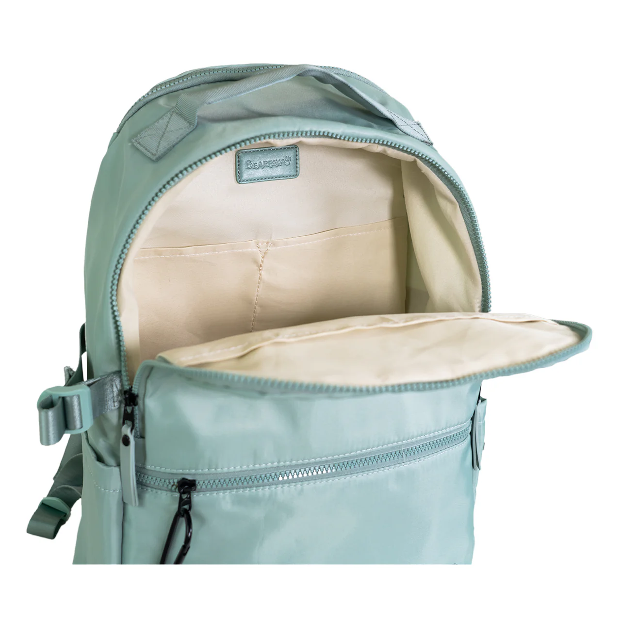 SPORTY NYLON SQUARE BACKPACK SAGE