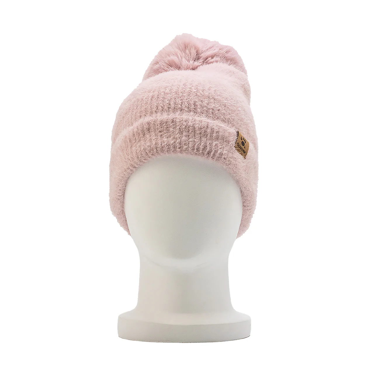 LADIES FURRY CUFF HAT W/POM LOTUS