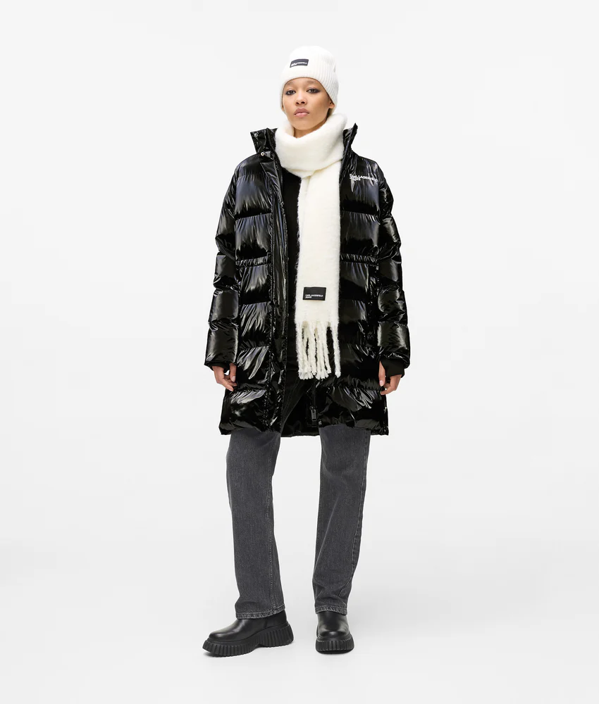 Long shiny puffer jacket