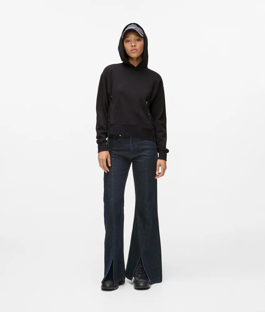 Split-hem flared jeans