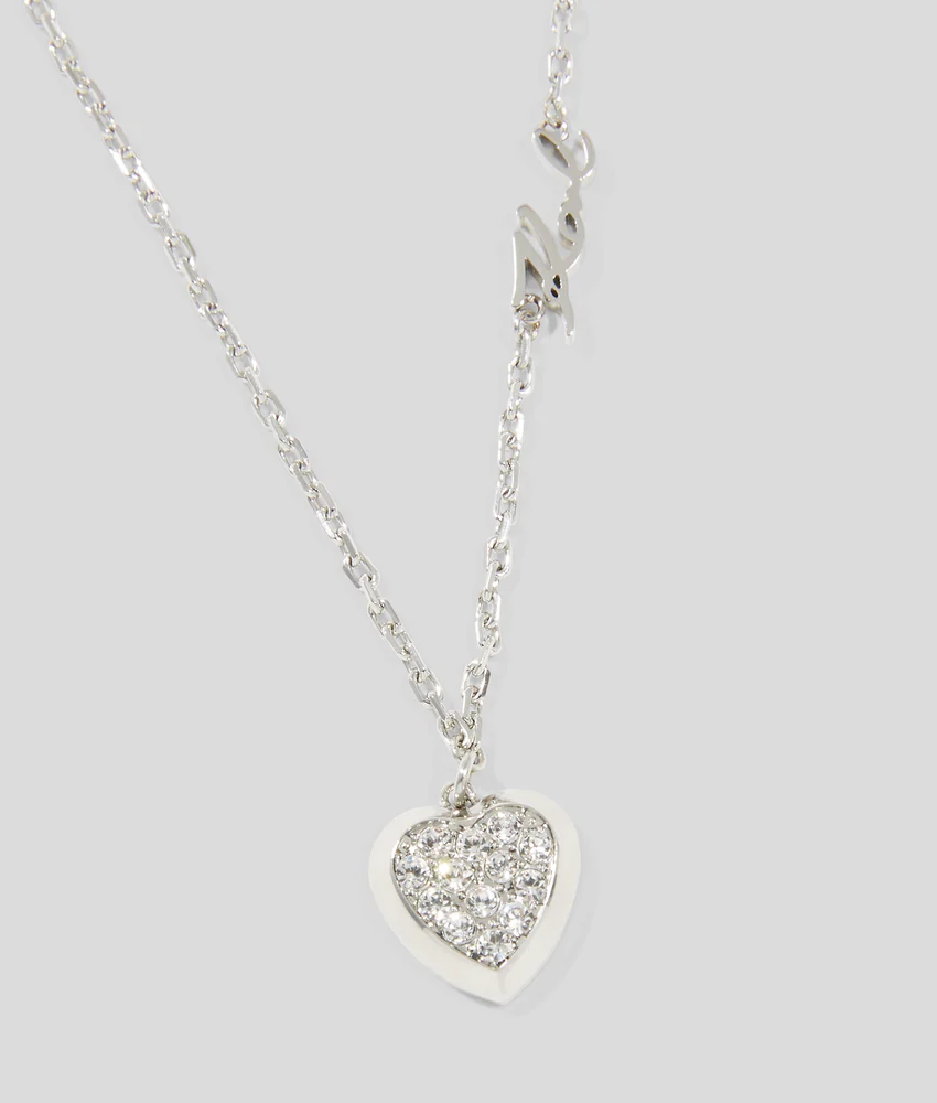 PAV�� HEART CHARM NECKLACE
