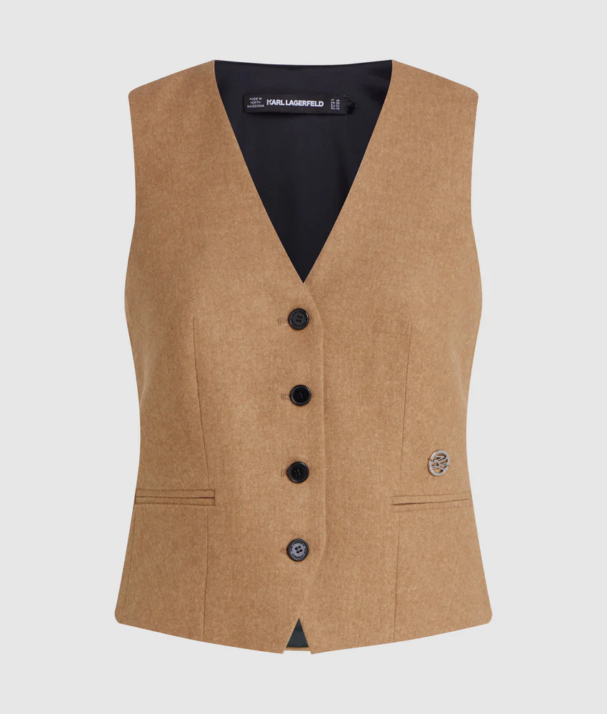 Wool-blend waistcoat