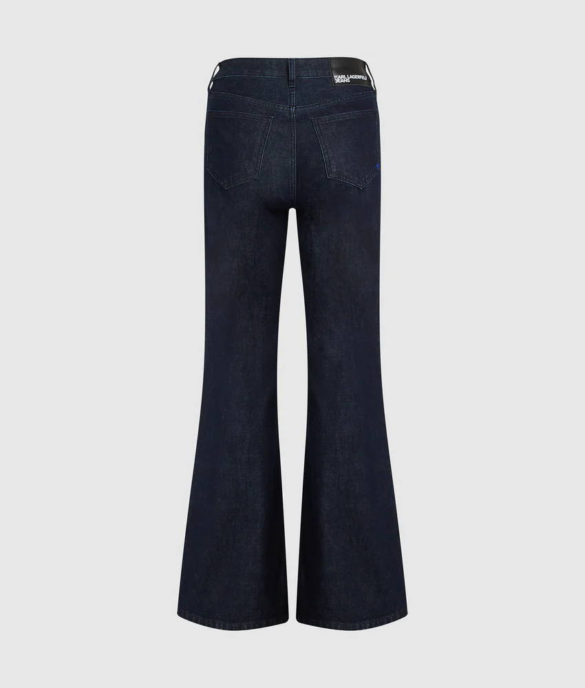 Split-hem flared jeans