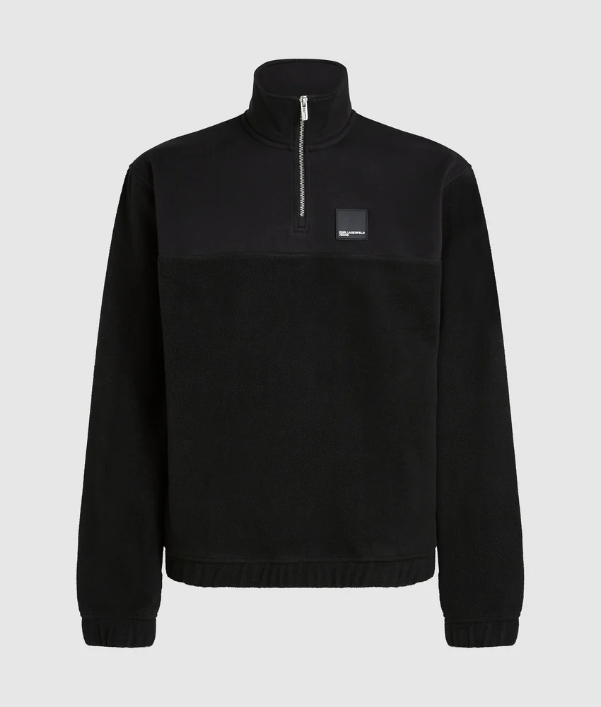 Fleece half-zip sweatshirt
