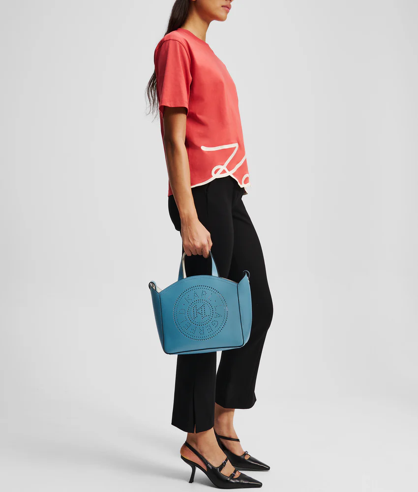K/CIRCLE PERFORATED SMALL TOTE BAG