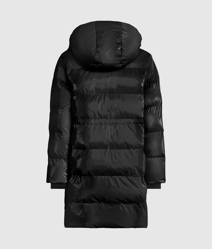 Long shiny puffer jacket