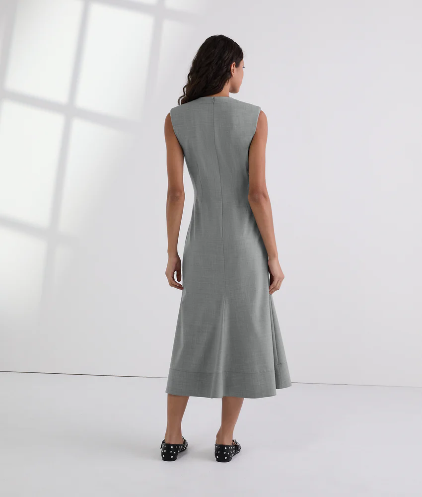 TAILORED WOOL-BLEND DRESS