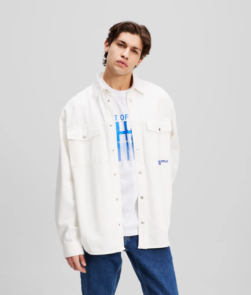 OUT OF THE BLUE GRAPHIC OVERSHIRT