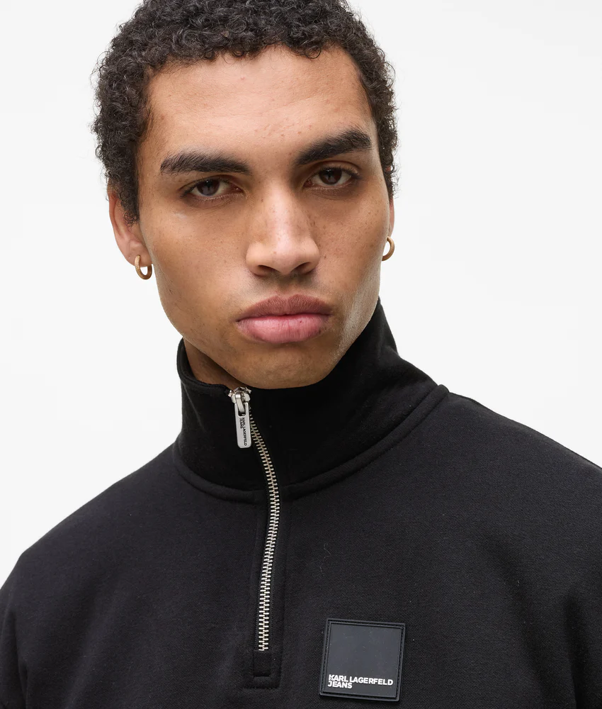 Fleece half-zip sweatshirt