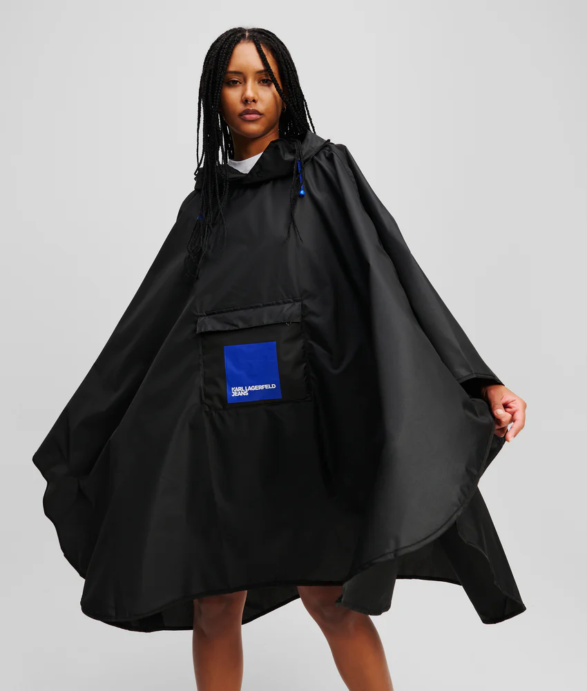 BOX LOGO HOODED PONCHO