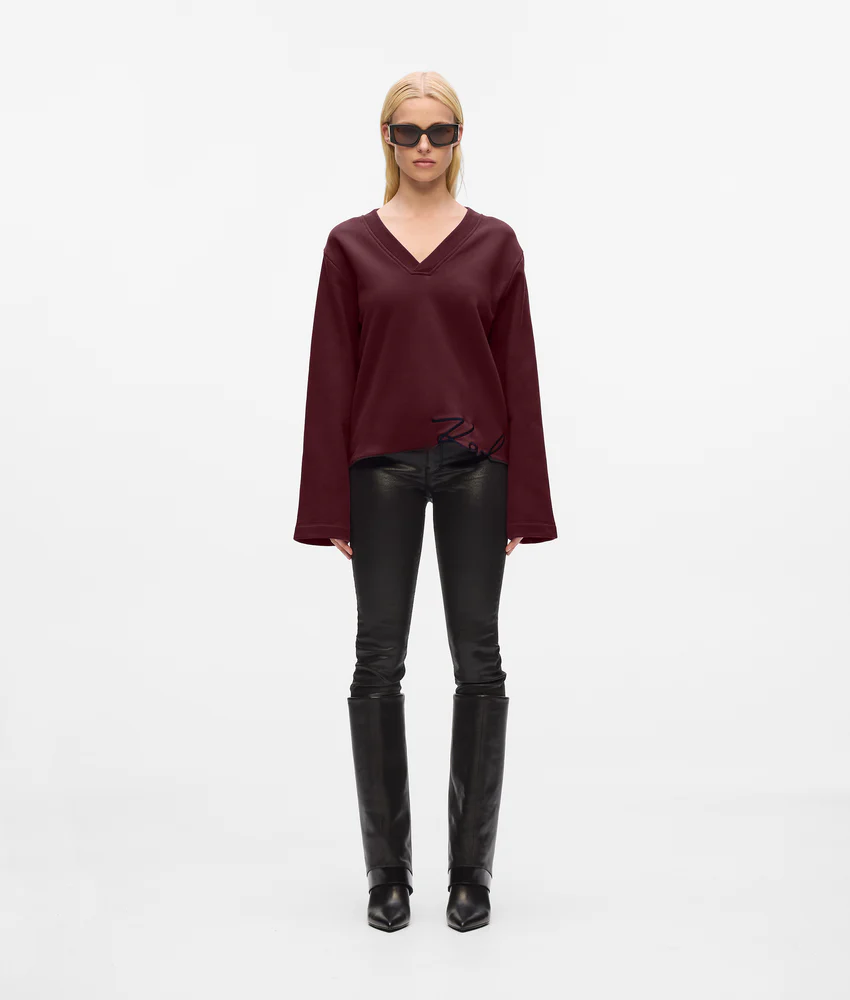 Signature hem sweatshirt