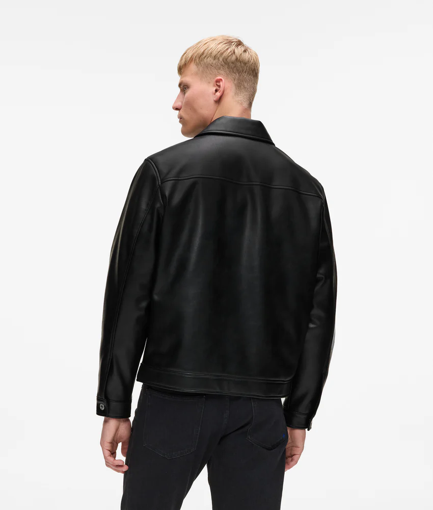 Faux-leather jacket