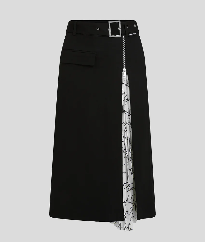 PLEAT DETAIL SKIRT
