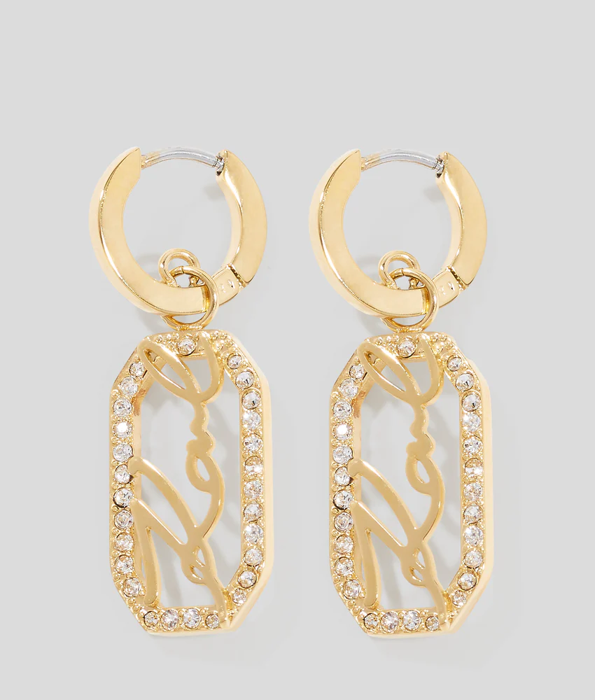 SIGNATURE PAV�� DROP EARRINGS